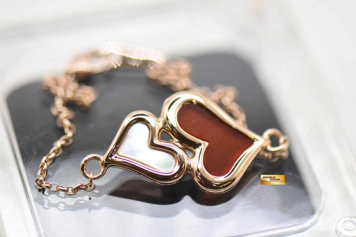 PIAGET LINKING HEARTS ROSE GOLD BRACELET (MINT)
