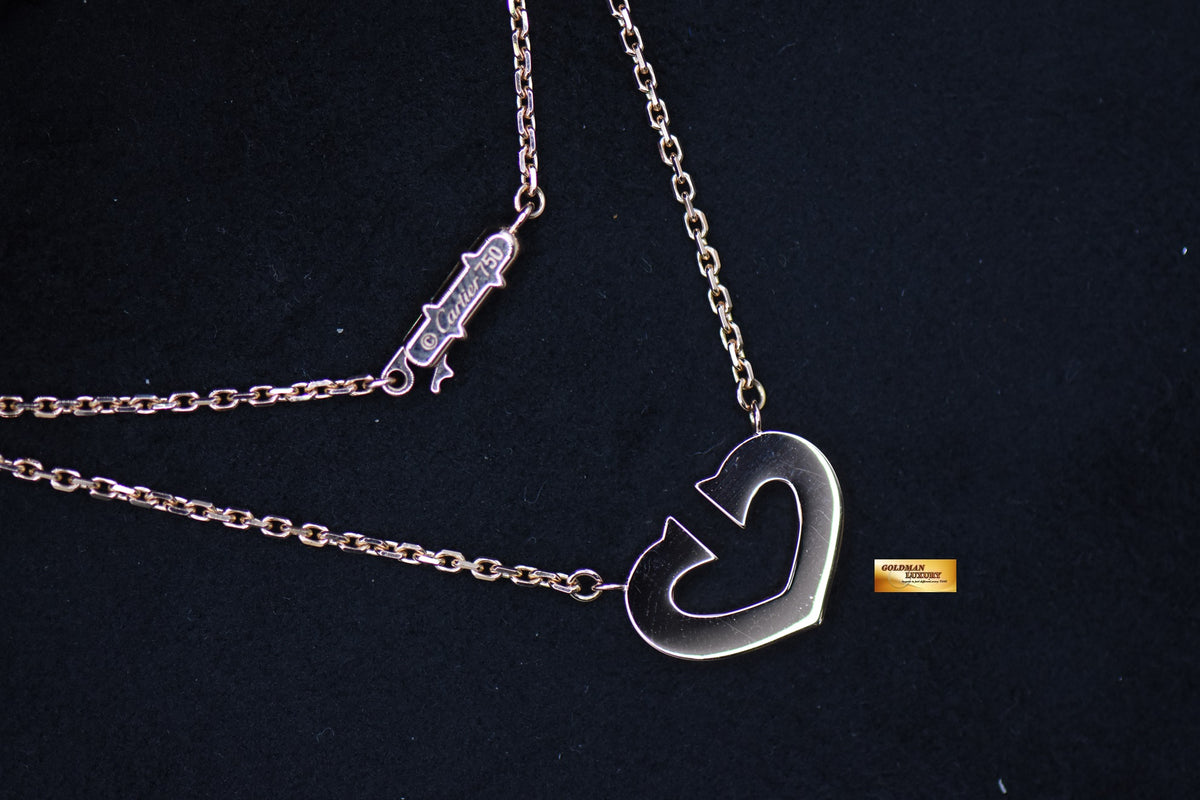 CARTIER HEART ROSE GOLD NECKLACE (MINT)