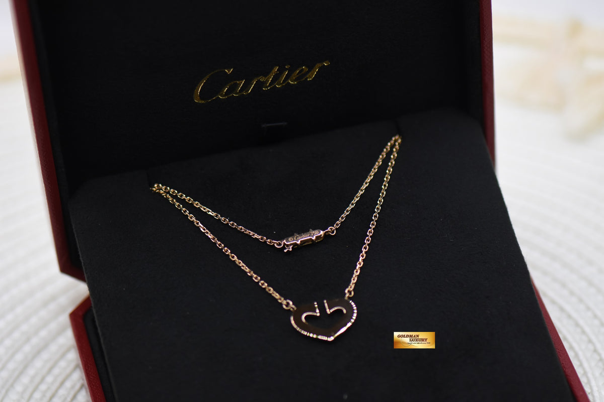CARTIER HEART ROSE GOLD NECKLACE (MINT)