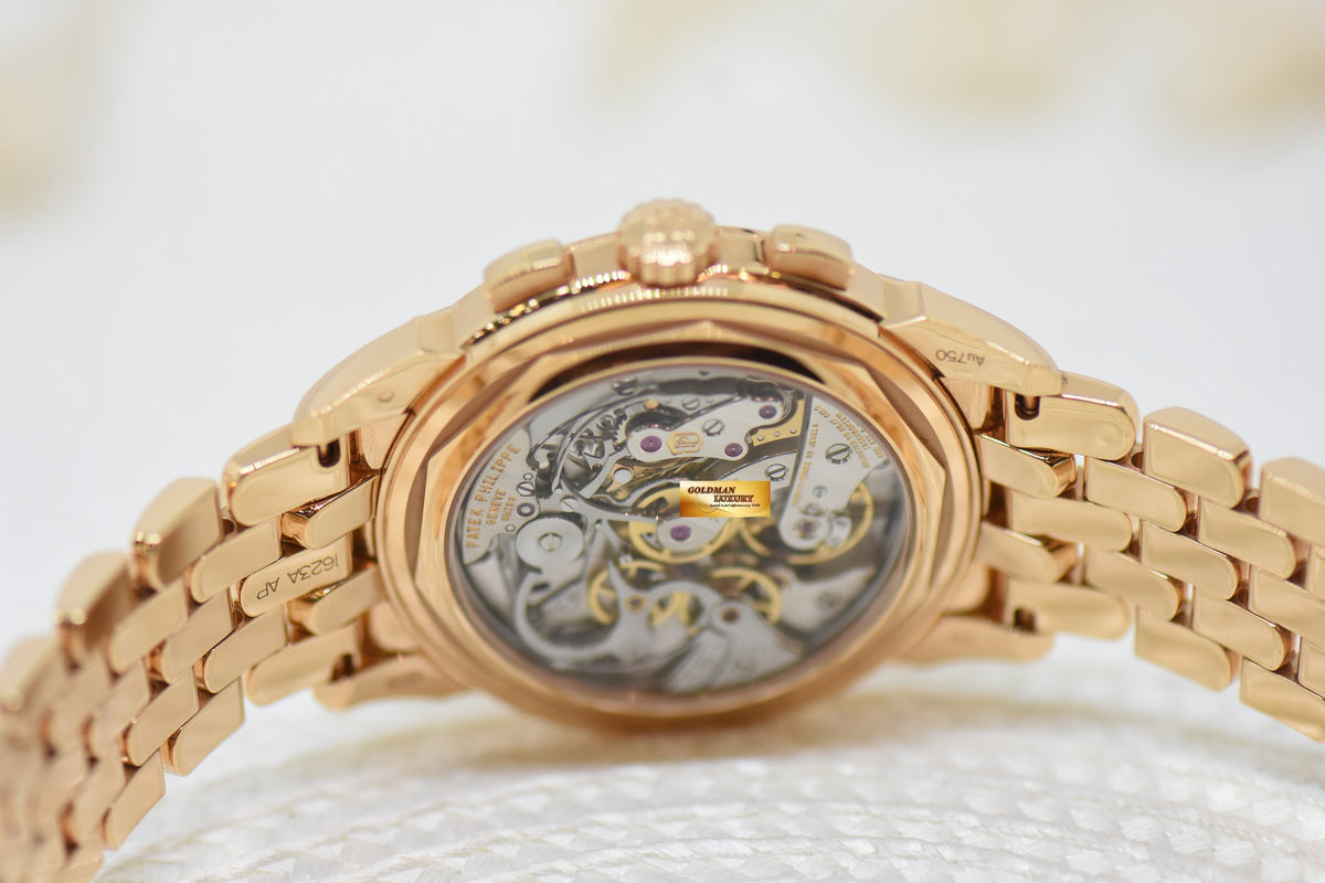 PATEK PHILIPPE GRAND COMPLICATION PERPETUAL CALENDAR, CHRONOGRAPH, MOONPHASE 41mm ROSE GOLD IN BRACELET MANUAL WINDING 5270/1R (MINT)