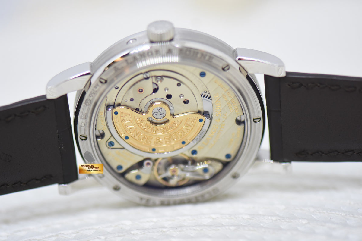 A.LANGE & SOHNE SAXONIA ANNUAL CALENDAR 38.5mm WHITE GOLD OUTSIZED DATE MOONPHASE AUTOMATIC 330.026 (MINT)
