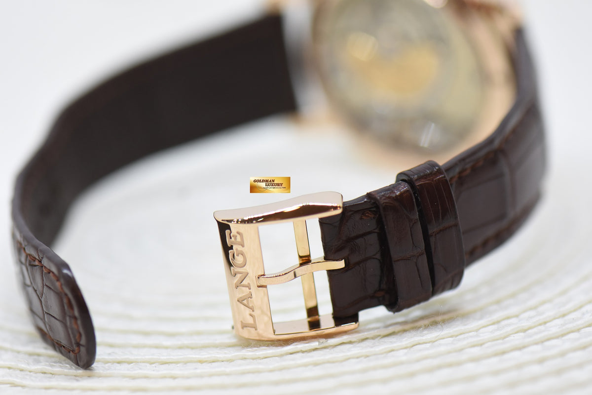A.LANGE & SOHNE SAXONIA ANNUAL CALENDAR 38.5mm PINK GOLD OUTSIZED DATE MOONPHASE AUTOMATIC 330.032 (MINT)
