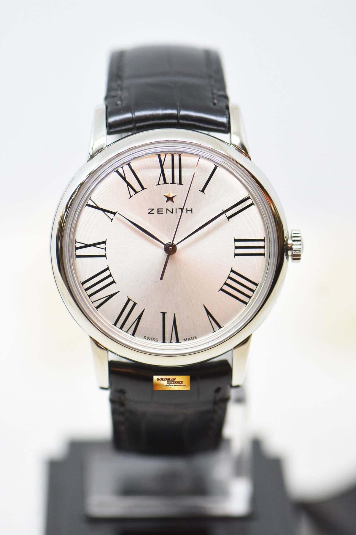 ZENITH ELITE CLASSIC 39mm STEEL MEN’S IN LEATHER STRAP AUTOMATIC 03.2290.679 (LNIB)