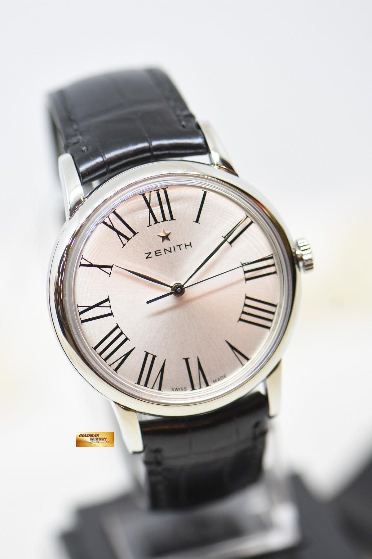 ZENITH ELITE CLASSIC 39mm STEEL MEN’S IN LEATHER STRAP AUTOMATIC 03.2290.679 (LNIB)