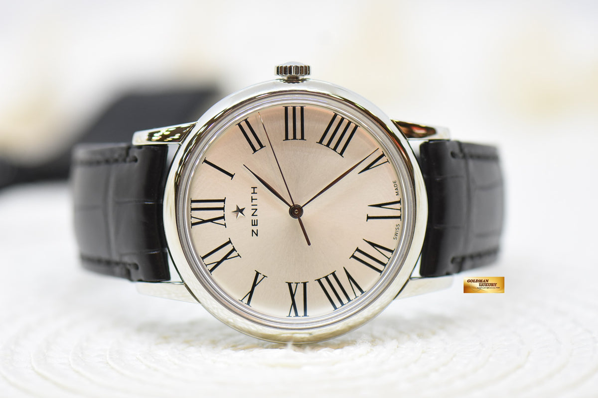 ZENITH ELITE CLASSIC 39mm STEEL MEN’S IN LEATHER STRAP AUTOMATIC 03.2290.679 (LNIB)