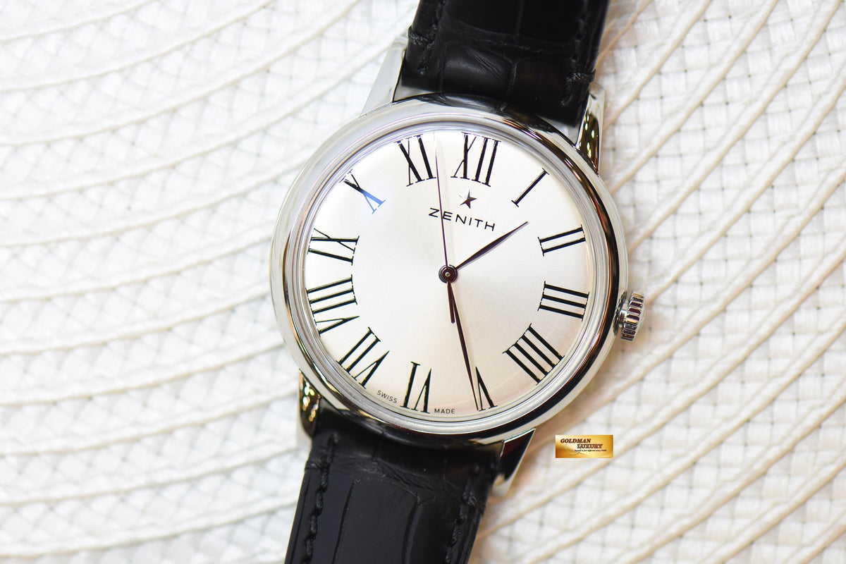 ZENITH ELITE CLASSIC 39mm STEEL MEN’S IN LEATHER STRAP AUTOMATIC 03.2290.679 (LNIB)