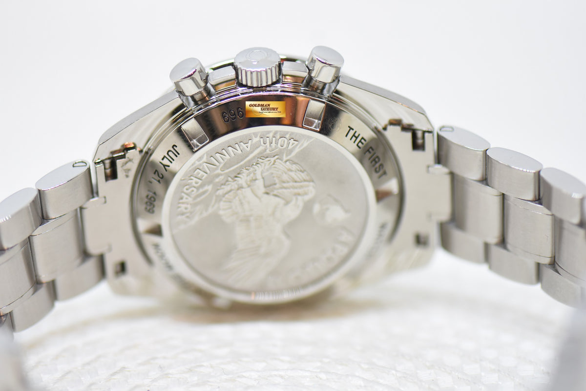 OMEGA SPEEDMASTER MOONWATCH APOLLO 11 40TH ANNIVERSARY MOON LANDING LIMITED EDITION MANUAL WINDING (MINT)