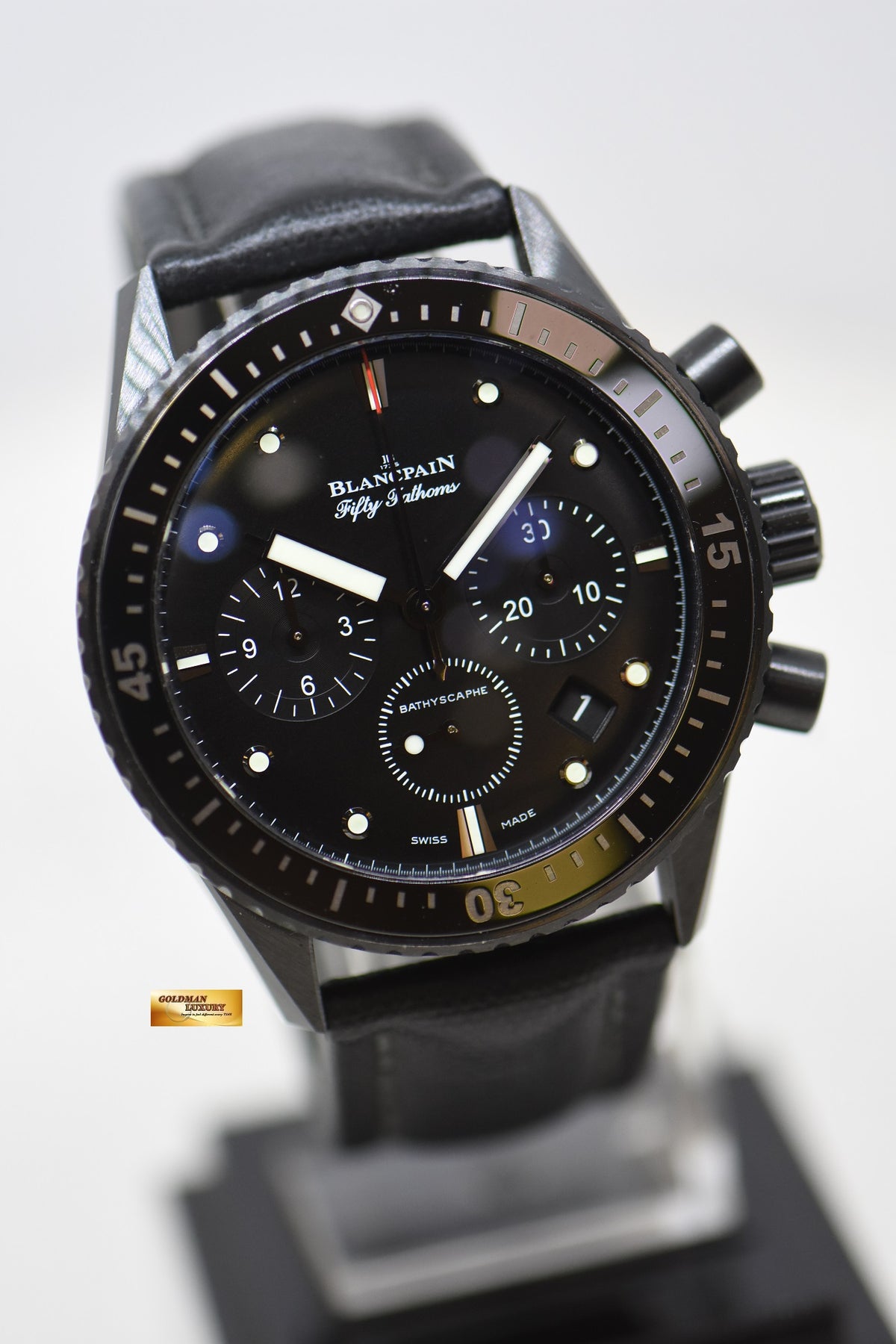 BLANCPAIN FIFTY FATHOMS BATHYSCAPHE FLYBACK CHRONOGRAPH 43.6mm CERAMIC BLACK AUTOMATIC (MINT)
