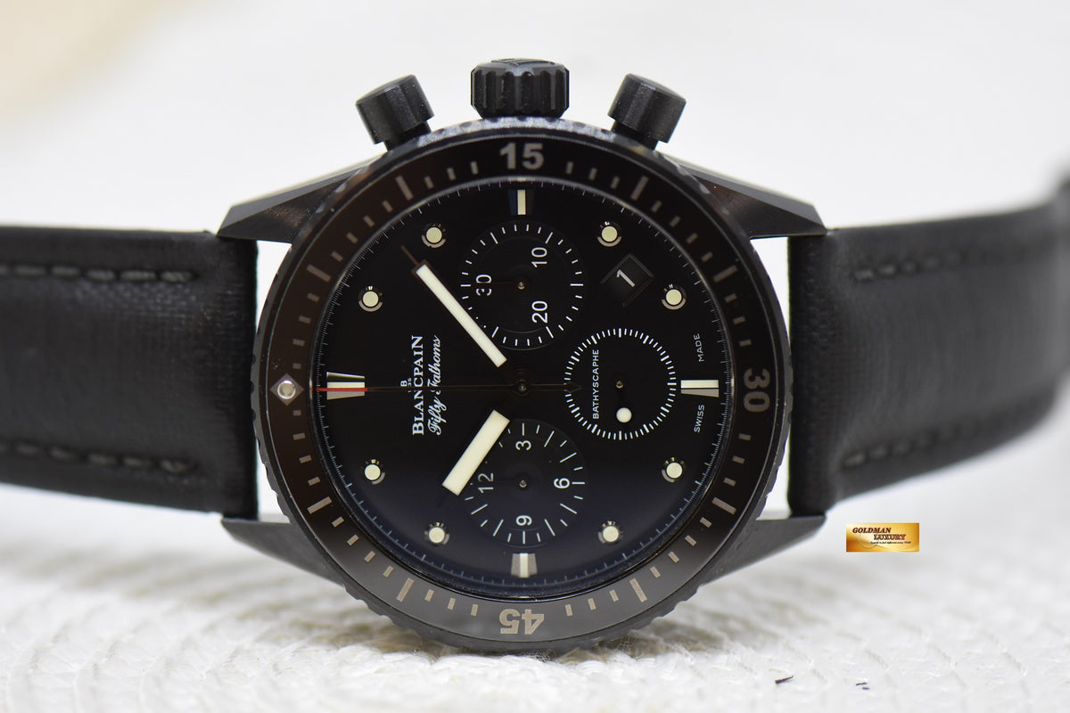 BLANCPAIN FIFTY FATHOMS BATHYSCAPHE FLYBACK CHRONOGRAPH 43.6mm CERAMIC BLACK AUTOMATIC (MINT)