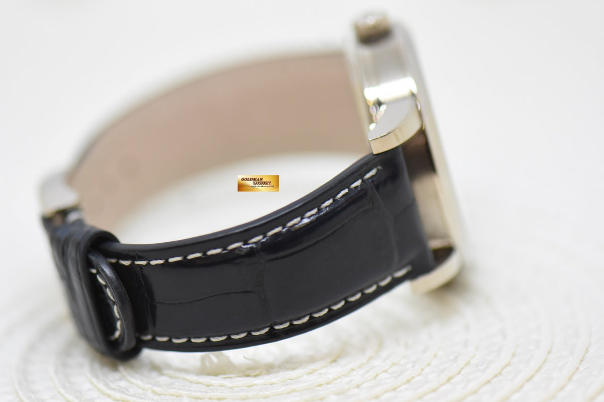 A.LANGE & SOHNE LANGE 1 “25th ANNIVERSARY” SILVER DIAL BIG DATE WHITE GOLD IN LEATHER STRAP MANUAL WINDING 191.066 (MINT)