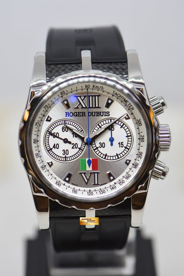 ROGER DUBUIS SYMPATHIE CHRONOGRAPH 43mm ITALIAN EDITION STEEL IN RUBBER AUTOMATIC LIMITED EDITION OF 88 (NEAR MINT)