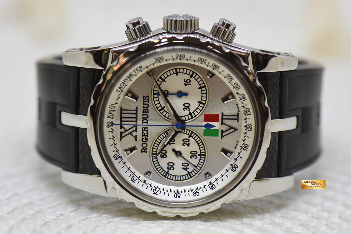 ROGER DUBUIS SYMPATHIE CHRONOGRAPH 43mm ITALIAN EDITION STEEL IN RUBBER AUTOMATIC LIMITED EDITION OF 88 (NEAR MINT)