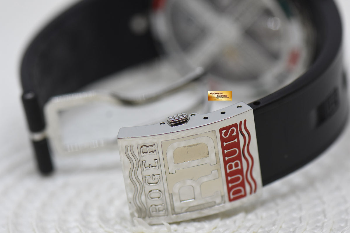 ROGER DUBUIS SYMPATHIE CHRONOGRAPH 43mm ITALIAN EDITION STEEL IN RUBBER AUTOMATIC LIMITED EDITION OF 88 (NEAR MINT)