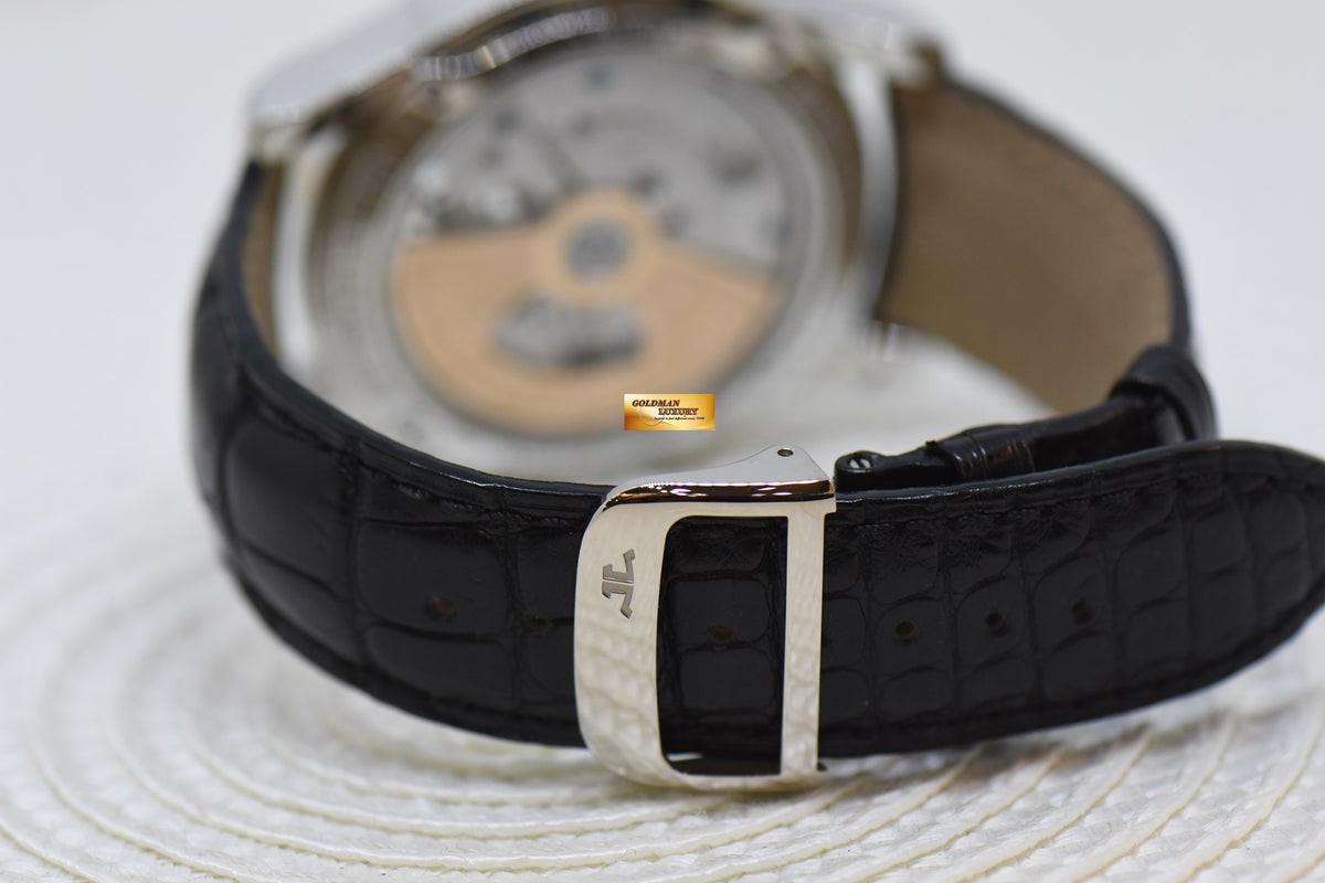 JLC MASTER GRAND TOURBILLION GMT 43mm PLATINUM IN LEATHER STRAP MENS AUTOMATIC 149.6.34S (MINT)