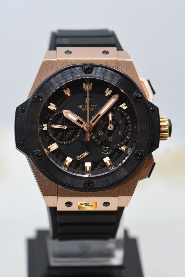 HUBLOT BIG BANG KING POWER CHRONOGRAPH POWER RESERVE 48mm ROSE GOLD IN RUBBER STRAP AUTOMATIC 709.OM.1780.RX (MINT)