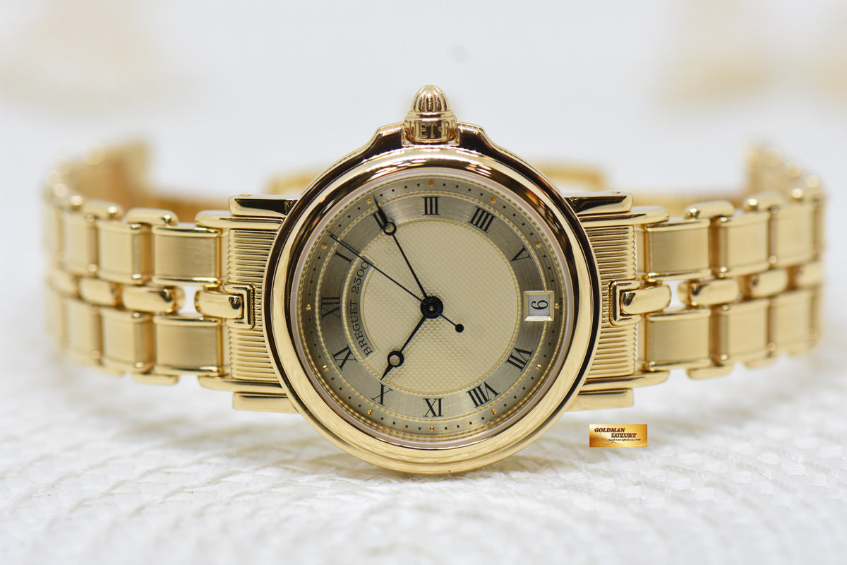 BREGUET MARINE LADY 35mm YELLOW GOLD IN BRACELET AUTOMATIC 5800BA (MINT)