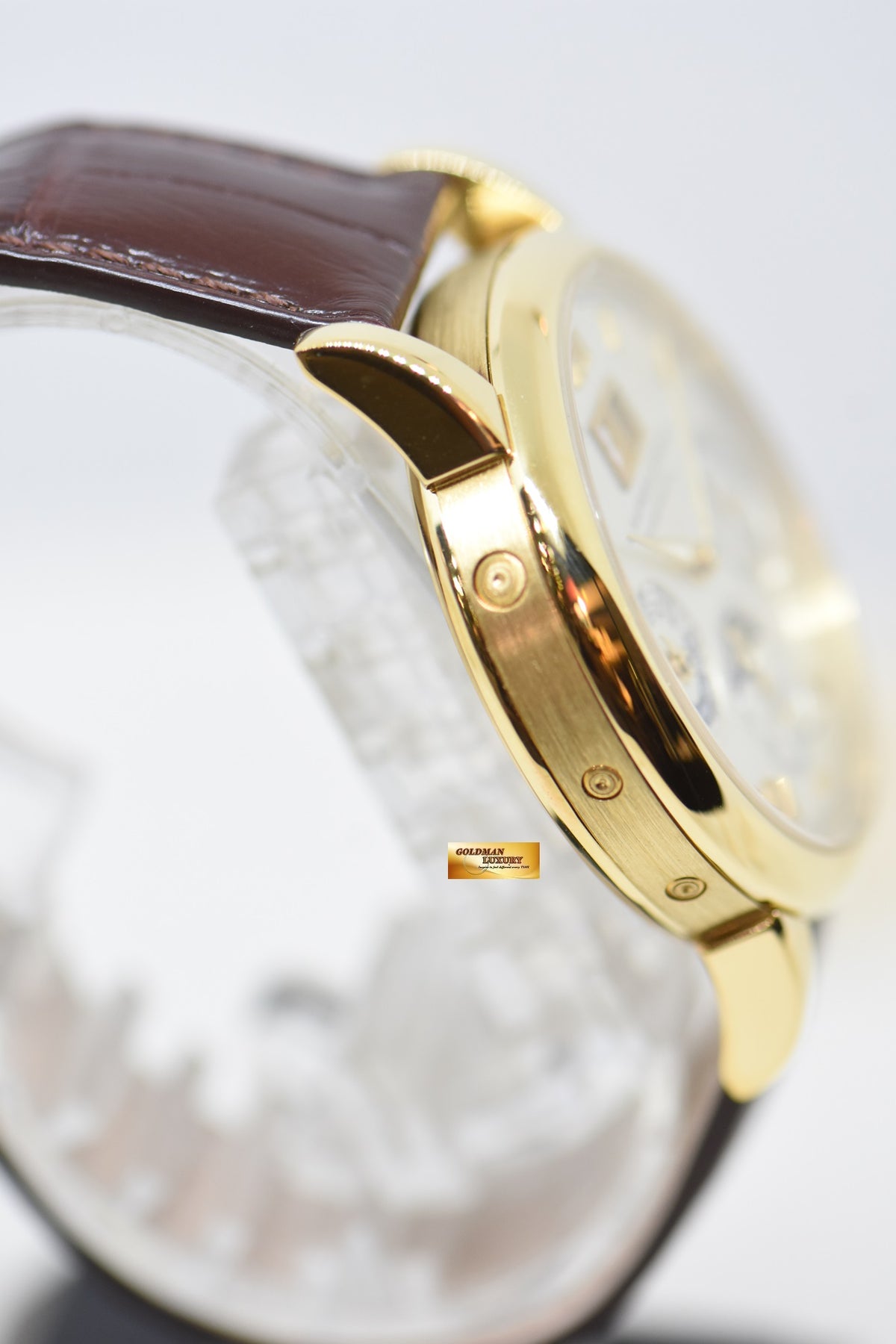 A.LANGE & SOHNE SAX-O-MAT LANGEMATIK 38.5mm YELLOW GOLD PERPETUAL CALENDAR MOONPHASE OUTSIZED DATE AUTOMATIC 310.021 (MINT)