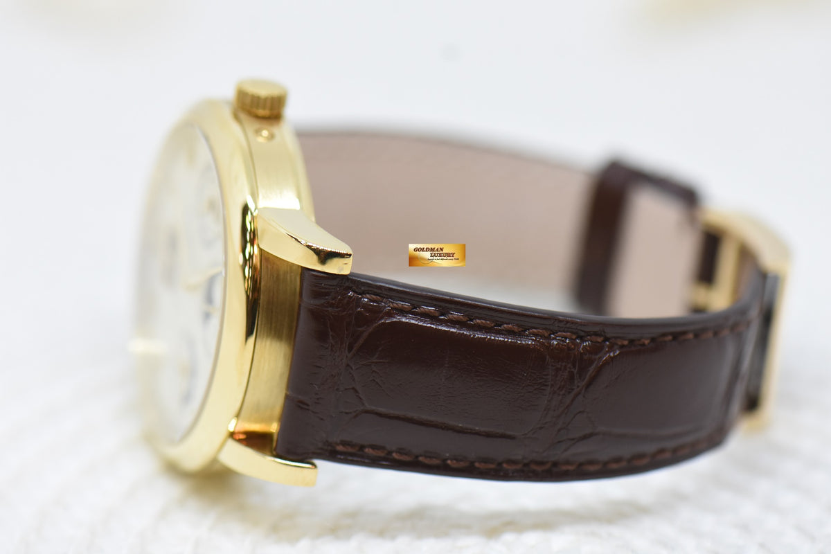 A.LANGE & SOHNE SAX-O-MAT LANGEMATIK 38.5mm YELLOW GOLD PERPETUAL CALENDAR MOONPHASE OUTSIZED DATE AUTOMATIC 310.021 (MINT)