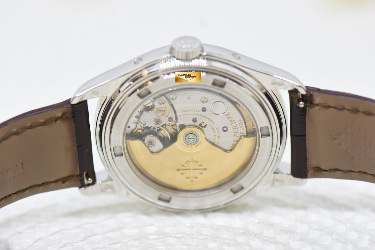 PATEK PHILIPPE ANNUAL CALENDAR 39mm MOON-PHASE w/ POWER RESERVE PLATINUM AUTOMATIC 5146P (MINT)