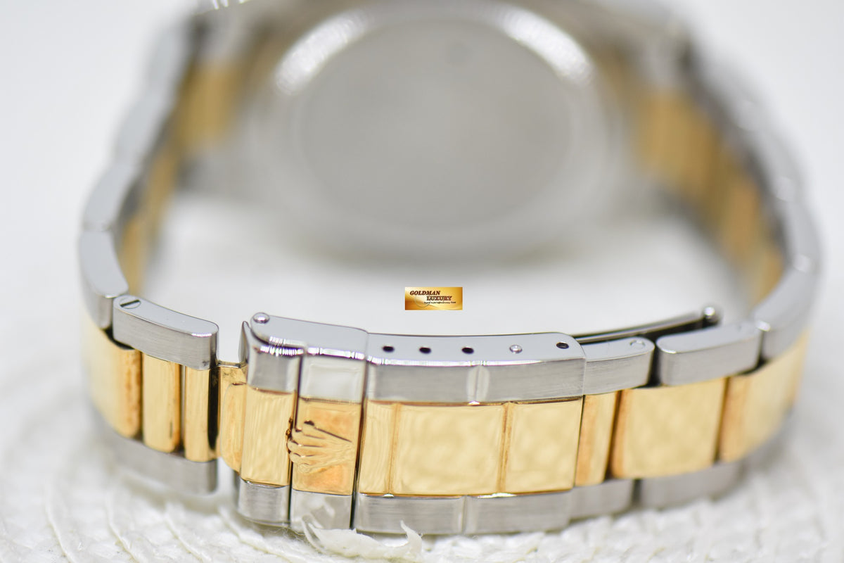 ROLEX OYSTER DAYTONA CHRONOGRAPH 40mm HALF-GOLD IN BRACELET ZENITH MVT WHITE DIAL 16523 (MINT)