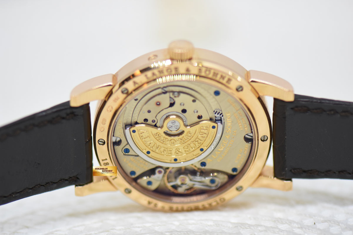 A.LANGE & SOHNE SAX-O-MAT LANGEMATIK 38.5mm ROSE GOLD PERPETUAL CALENDAR MOONPHASE OUTSIZED DATE AUTOMATIC 310.032 (NEW-UNWORN)