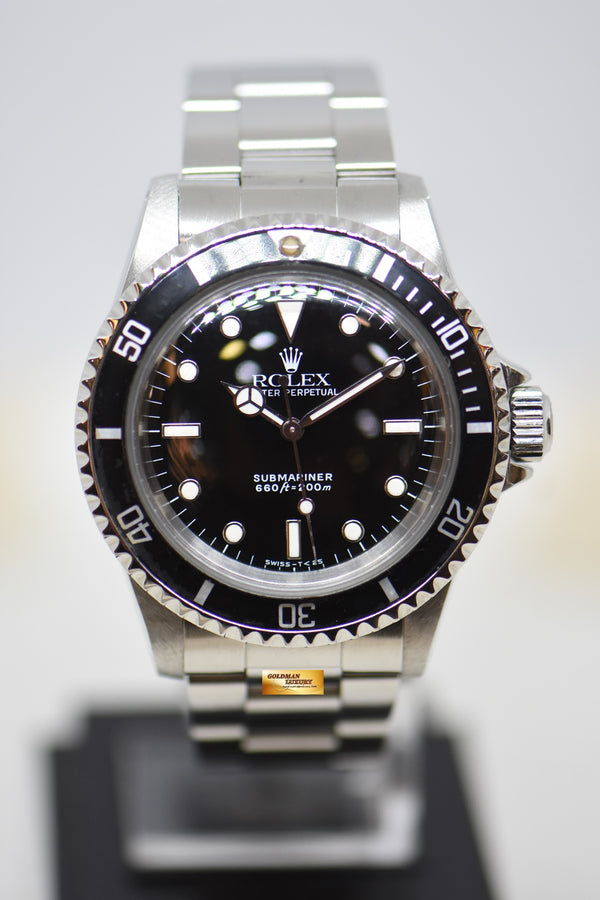 ROLEX OYSTER PERPETUAL SUBMARINER NO-DATE BLACK GLOSS DIAL 5513 (MINT-VINTAGE)