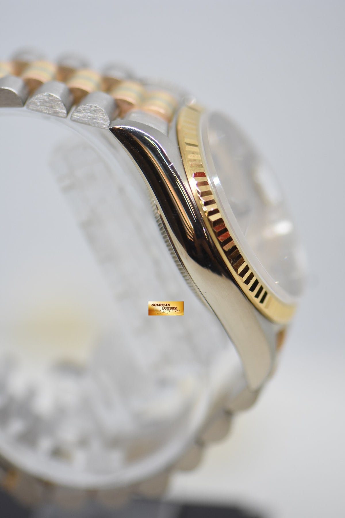 ROLEX OYSTER DAY-DATE 36mm “TRIDOR” WHITE GOLD IN PRESIDENT BRACELET GOLD DIAMOND DIAL (DOUBLE QUICK-SET DATE) 18239 (MINT)