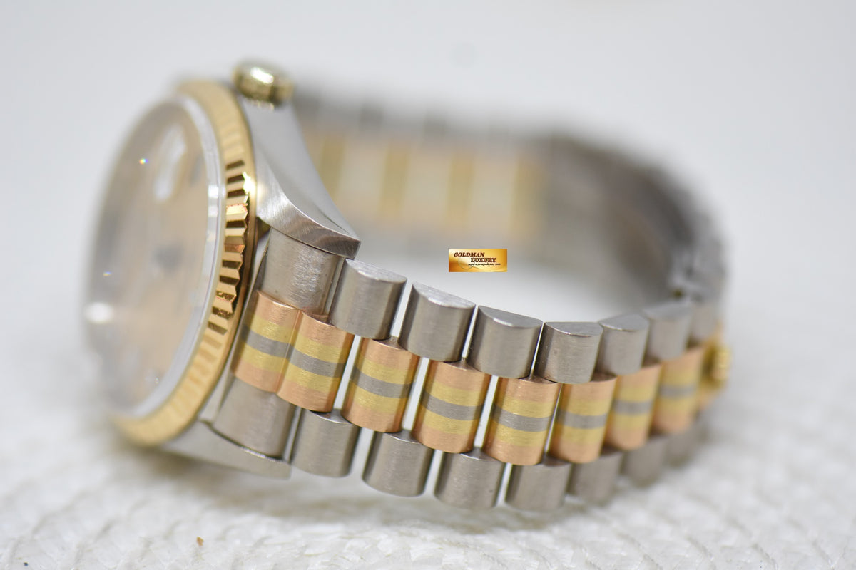 ROLEX OYSTER DAY-DATE 36mm “TRIDOR” WHITE GOLD IN PRESIDENT BRACELET GOLD DIAMOND DIAL (DOUBLE QUICK-SET DATE) 18239 (MINT)