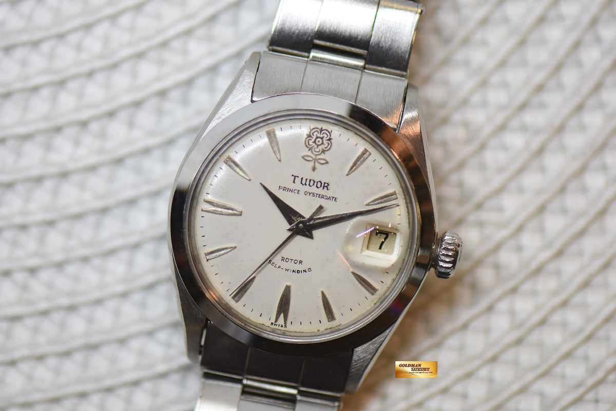 TUDOR PRINCE OYSTERDATE 34mm BIG ROSE w/ ROLEX PARTS 7966 (VINTAGE)