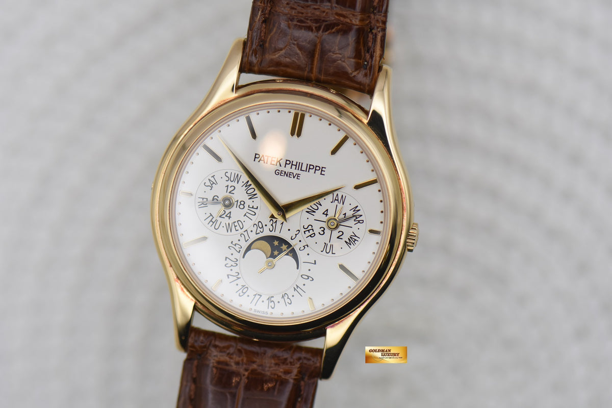 PATEK PHILIPPE PERPETUAL CALENDAR MOONPHASE 37mm 18K YELLOW GOLD 5140J (MINT)