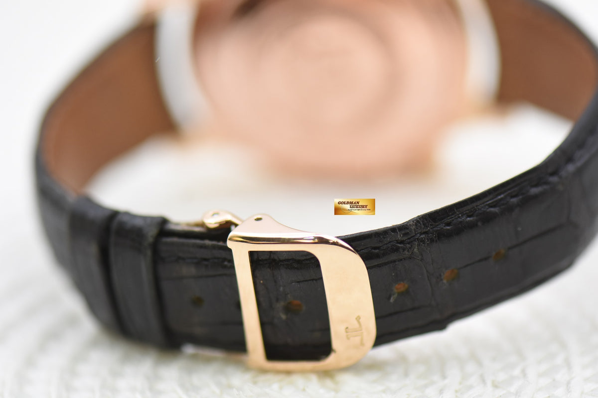 JLC MASTER GEOGRAPHIC 38mm RESERVE De MARCHE GMT ROSE GOLD IN HINGED-BACK AUTOMATIC 142.2.92 (MINT)