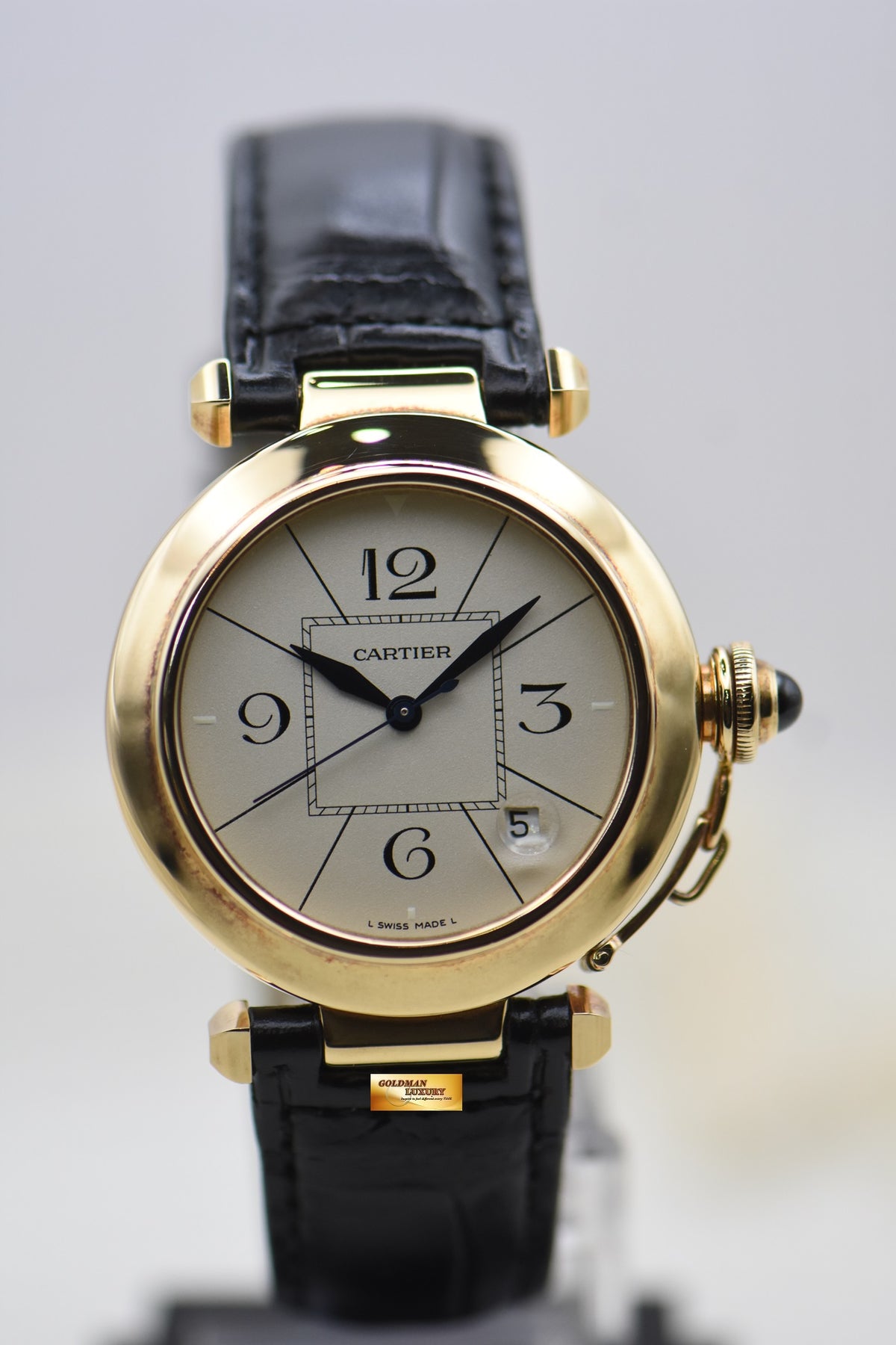 CARTIER PASHA 38mm YELLOW GOLD AUTOMATIC 1986 (MINT)