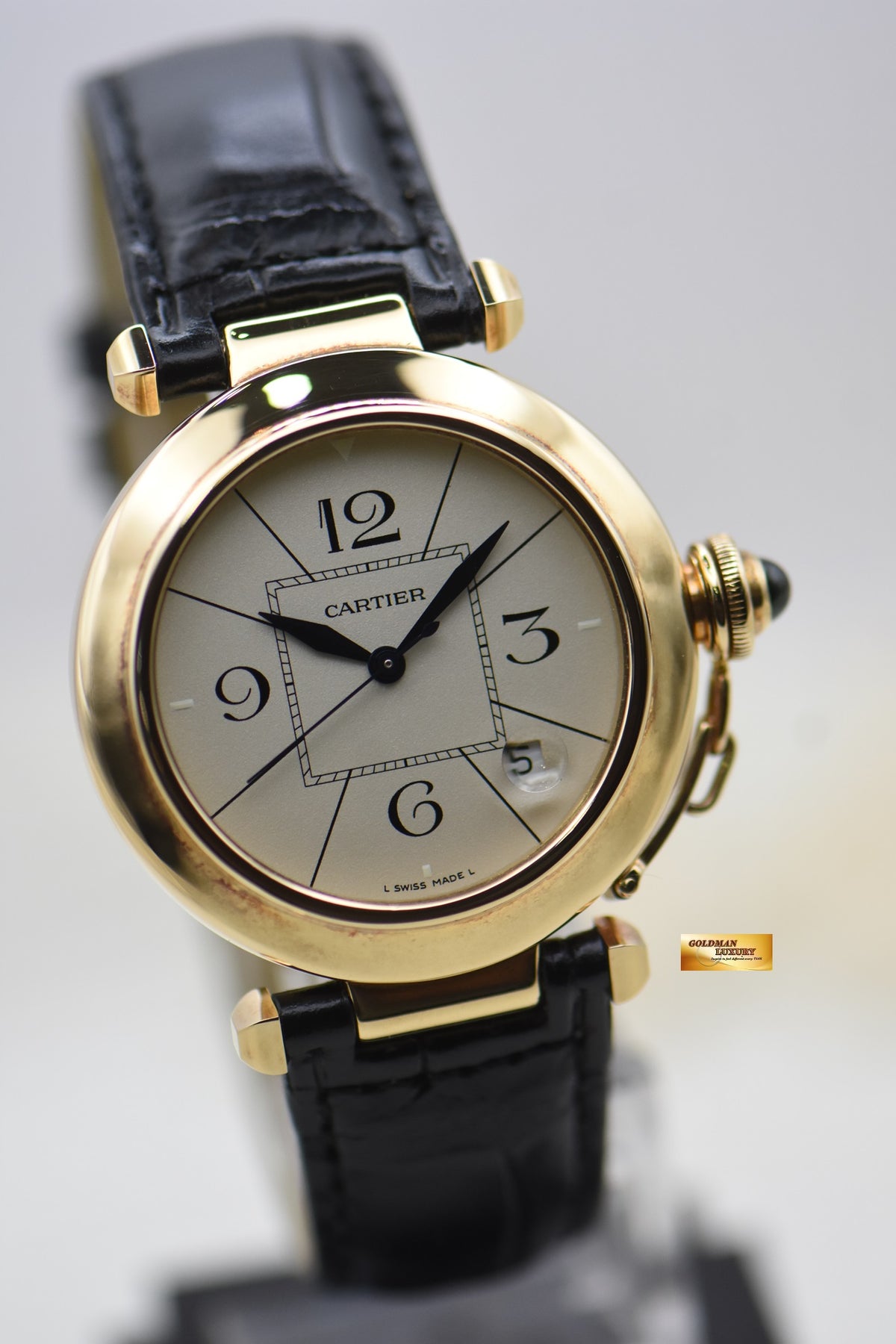 CARTIER PASHA 38mm YELLOW GOLD AUTOMATIC 1986 (MINT)