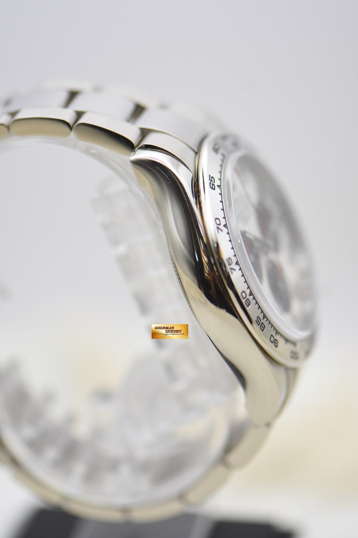 ROLEX OYSTER DAYTONA 40mm WHITE GOLD IN BRACELET PANDA ARABIC DIAL (RARE DIAL) 116509 (MINT)