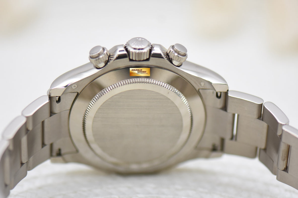 ROLEX OYSTER DAYTONA 40mm WHITE GOLD IN BRACELET PANDA ARABIC DIAL (RARE DIAL) 116509 (MINT)