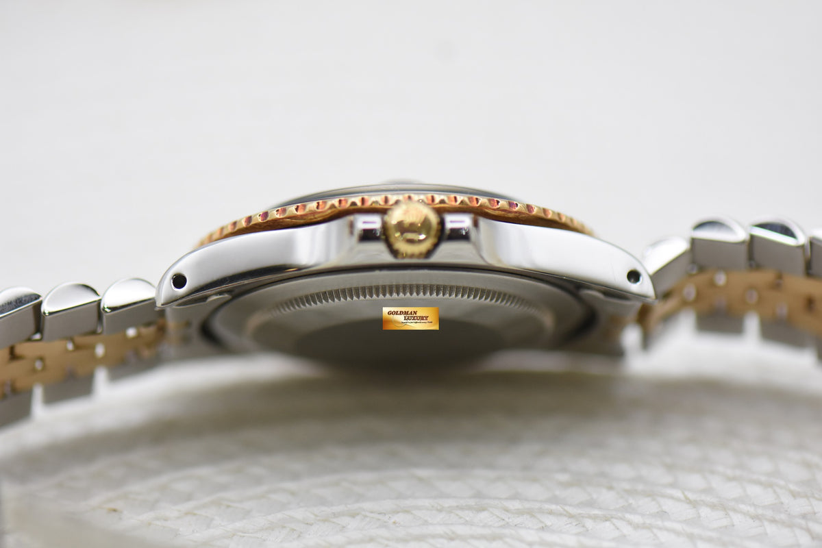 ROLEX OYSTER GMT-MASTER HALF-GOLD IN JUBILEE BRACELET NIPPLE BLACK DIAL 1675 (VINTAGE – AGING DIAL)