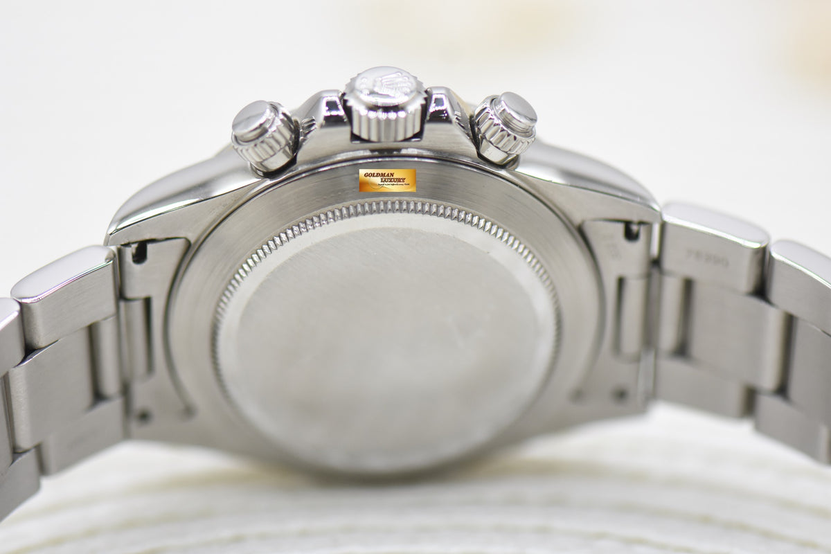 ROLEX OYSTER DAYTONA 40mm STEEL IN BRACELET WHITE DIAL “INVERTED 6” ZENITH MVT 16520 (MINT)