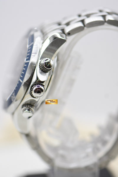 Omega Seamaster 46mm Blue Dial Sliver Case Blue Bezel Steel