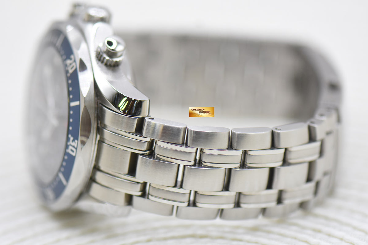 OMEGA SEAMASTER DIVER CHRONOGRAPH 42mm STEEL IN BRACELET BLUE AUTOMATIC 2225.80.00 (LNIB)