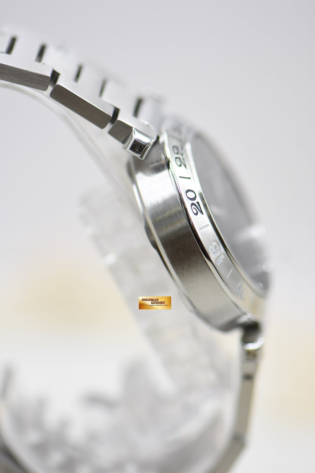 CARTIER PASHA 35mm BIG DATE / GMT STEEL IN BRACELET BLACK DIAL AUTOMATIC 2550 (MINT) (WATCH ONLY)