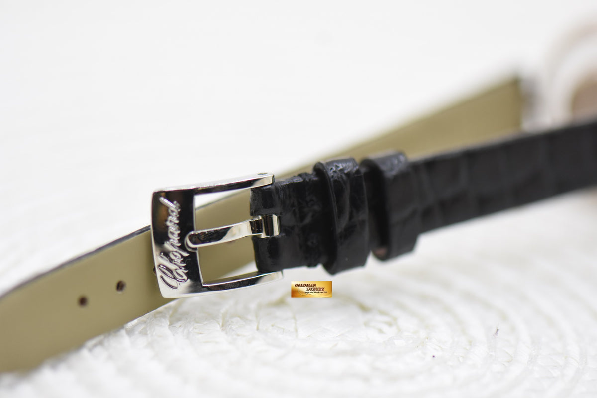 CHOPARD HAPPY DIAMONDS LADIES WHITE GOLD IN LEATHER STRAP QUARTZ 20/3957 (MINT)