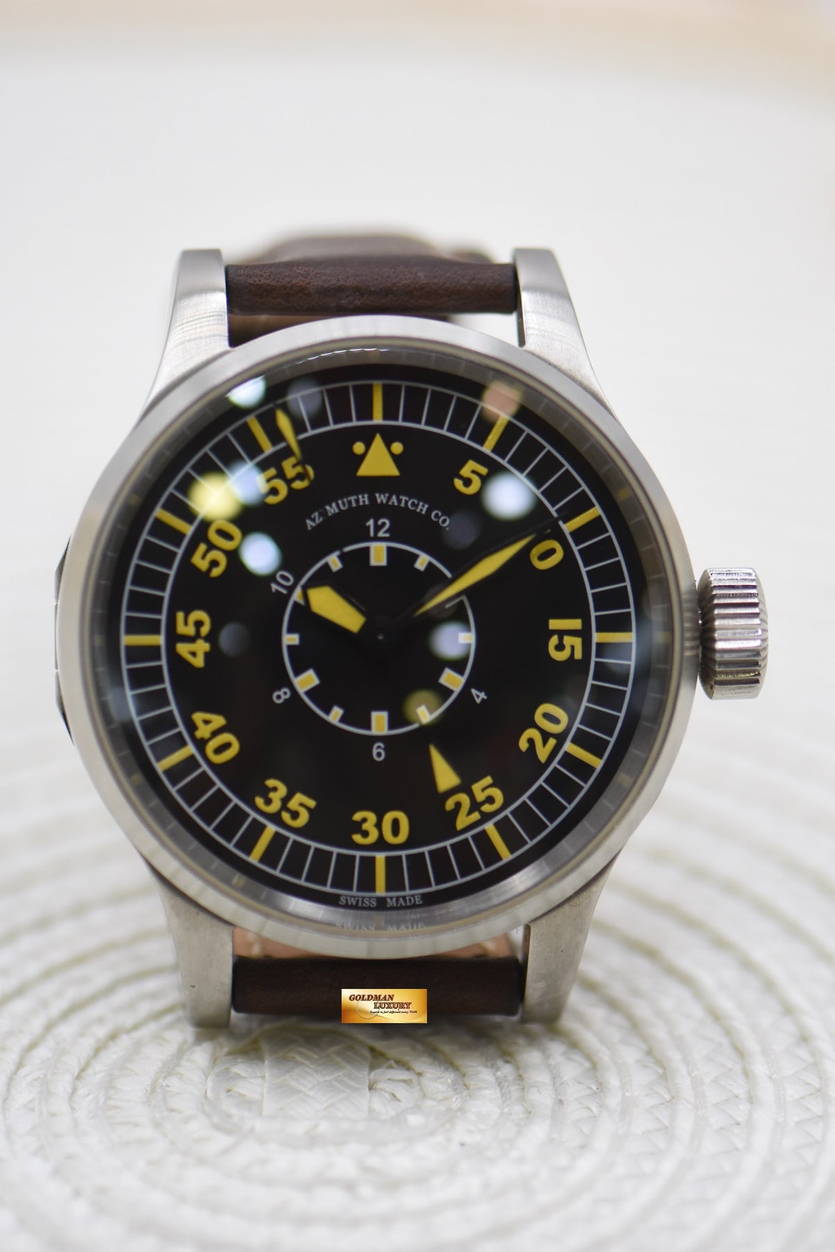 AZIMUTH AVIATOR 48mm B-UHR BEOBACHTUNGSUHR STEEL MANUAL (MINT)