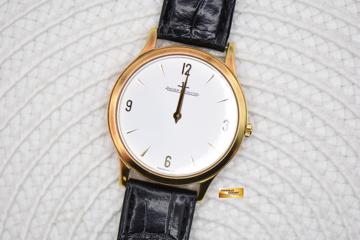 JLC MASTER ULTRA SLIM 34mm YELLOW GOLD MANUAL WINDING 145.140.792 (MINT)