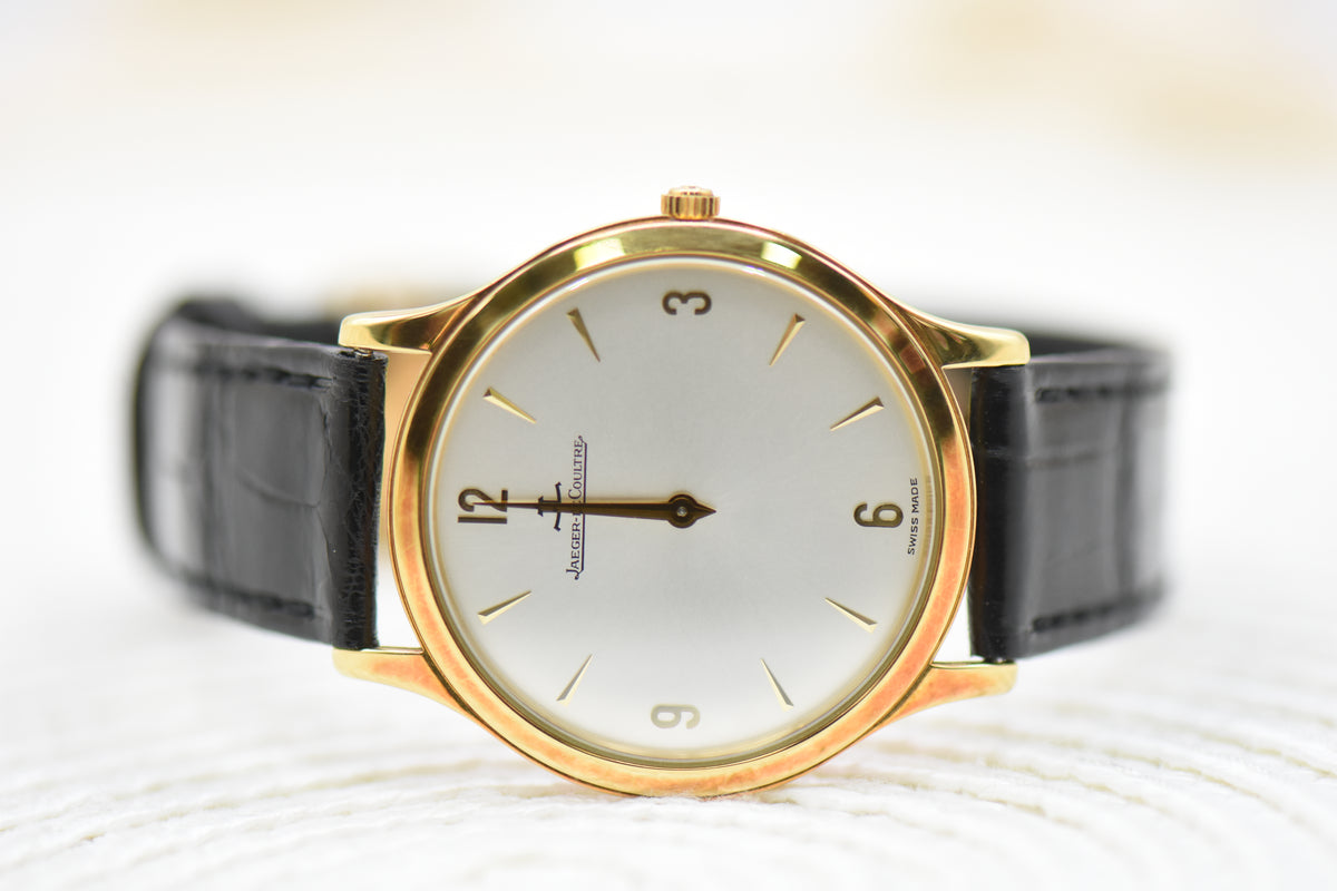 JLC MASTER ULTRA SLIM 34mm YELLOW GOLD MANUAL WINDING 145.140.792 (MINT)