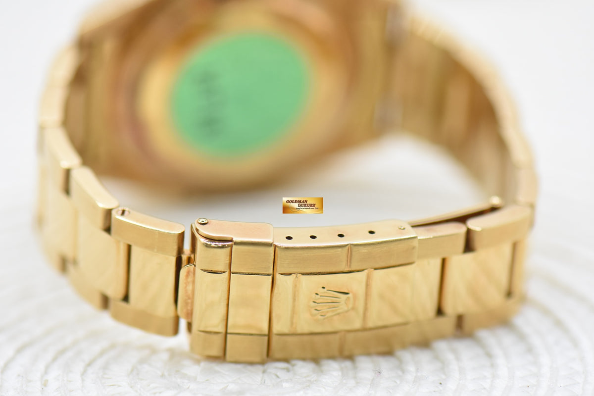 ROLEX OYSTER GMT-MASTER II 40mm YELLOW GOLD IN OYSTER BRACELET BLACK DIAL 16718 (UNPOLISHED-MINT)