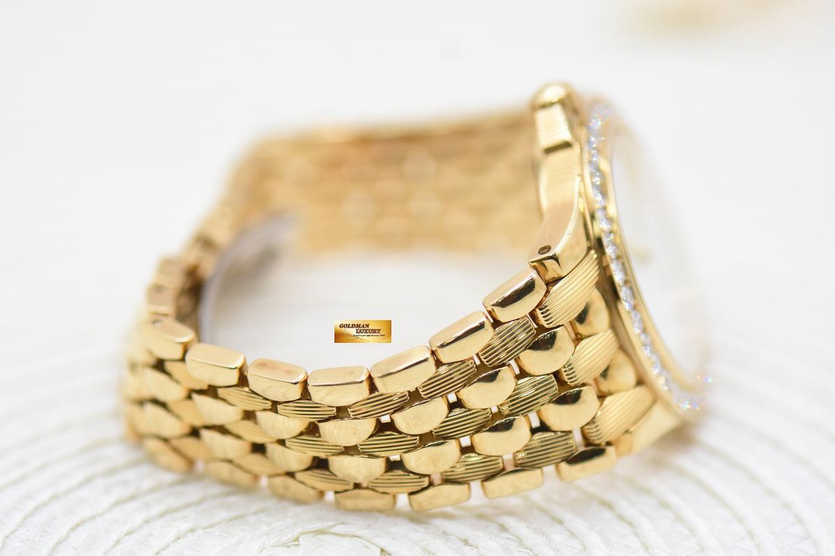 PATEK PHILIPPE NEPTUNE 36mm YELLOW GOLD IN BEADS BRACELET DIAMOND DIAL & BEZEL AUTOMATIC 5081/1J (UNUSED - LOOK NEW)