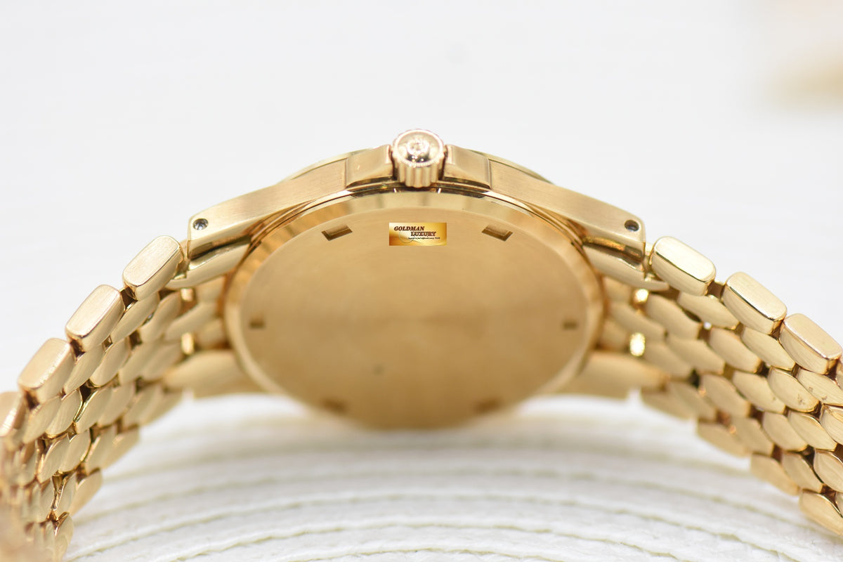 PATEK PHILIPPE NEPTUNE 36mm YELLOW GOLD IN BEADS BRACELET DIAMOND DIAL & BEZEL AUTOMATIC 5081/1J (UNUSED - LOOK NEW)