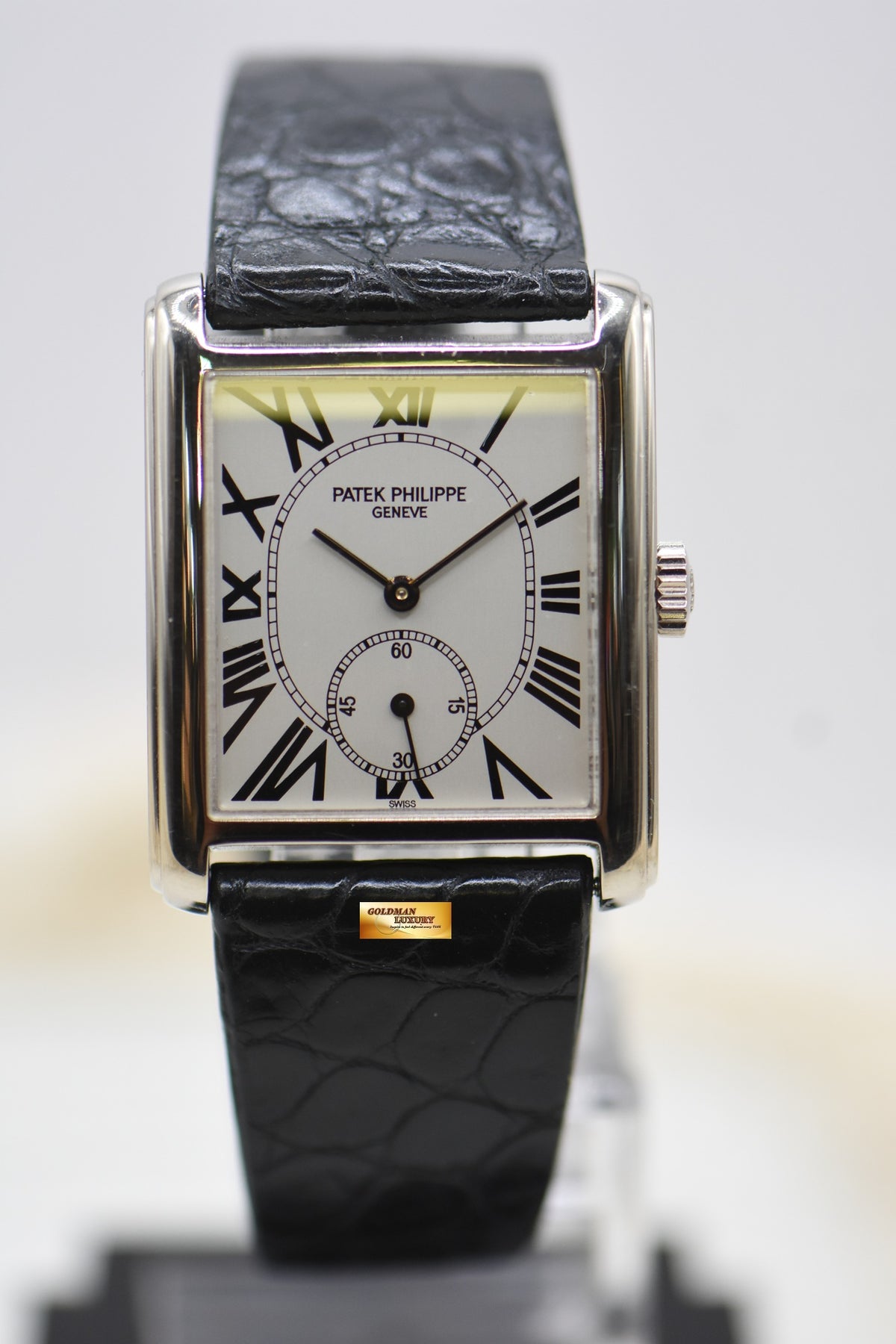 PATEK PHILIPPE GONDOLO SMALL SECONDS WHITE GOLD IN LEATHER STRAP MANUAL 5014G (MINT)