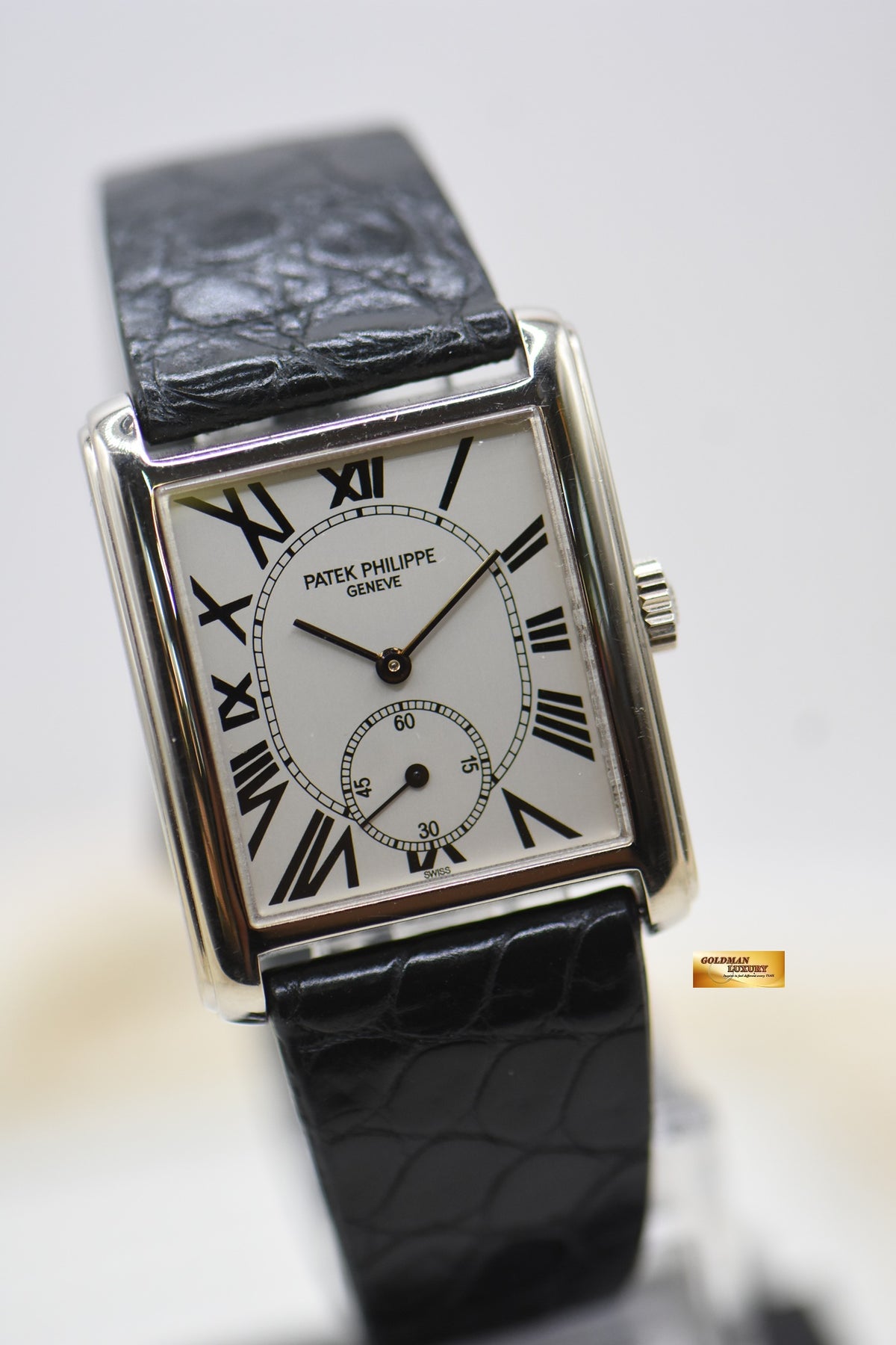 PATEK PHILIPPE GONDOLO SMALL SECONDS WHITE GOLD IN LEATHER STRAP MANUAL 5014G (MINT)