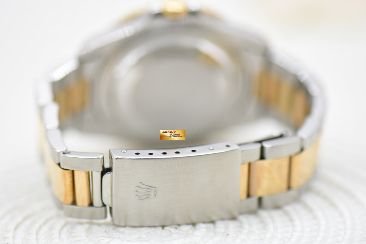 ROLEX OYSTER PERPETUAL GMT-MASTER 40mm HALF-GOLD OYSTER IN BRACELET BLACK “SWISS” DIAL 16753 (TRANSITIONAL-MODEL) (MINT)